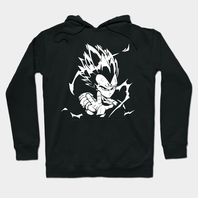 Majin Vegeta - White Hoodie by Nykos